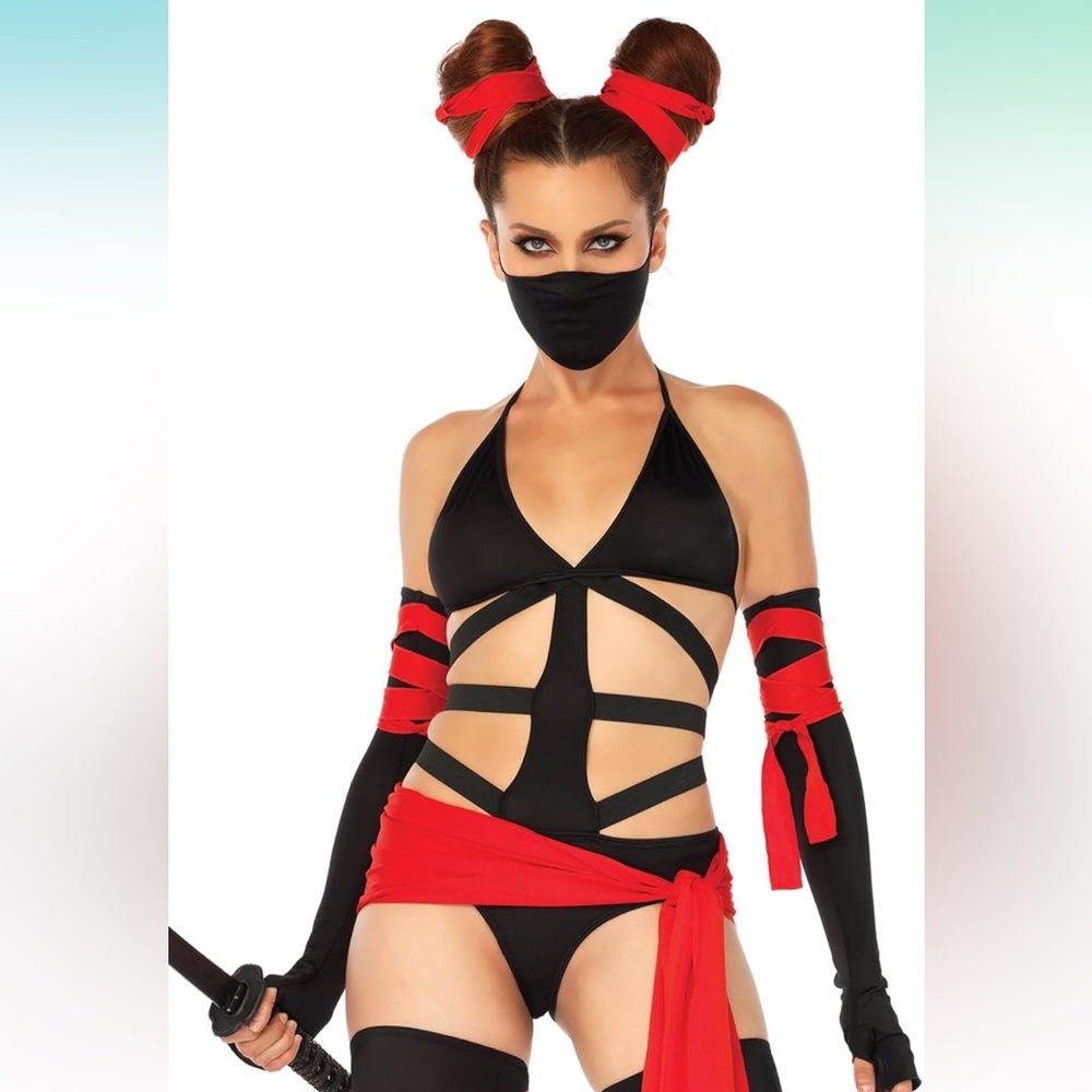 Black and Red Ninja Costume